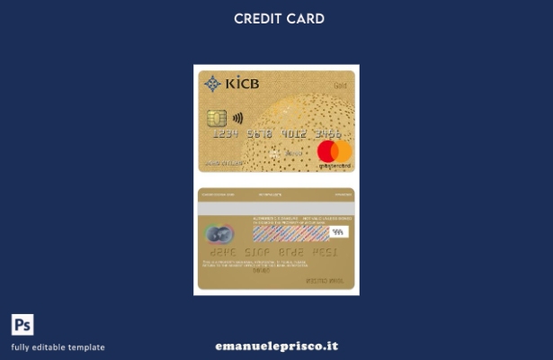 modello mastercard oro Kirghizistan KICB Bank in stile verificato